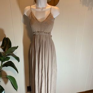 Backless crochet maxi dress